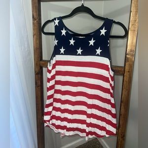 Red, White, and Blue American Flag Tank Top - Old Navy - Medium